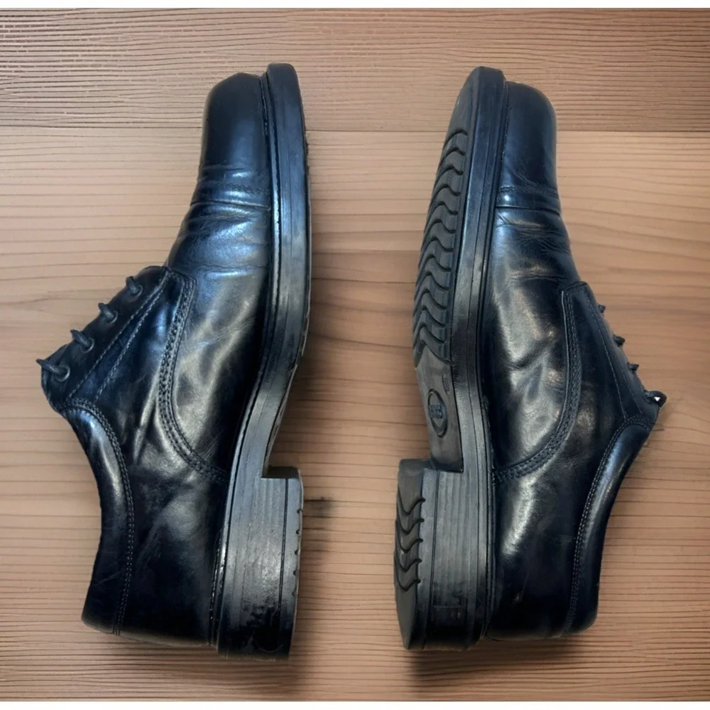 G.H. Bass & Co 6033 Made in Italy Men's 11M Black Leather Oxford Dress Shoes